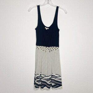 Urban Outfitters Silence + Noise Black Fit & Flare Mixed Media Dress